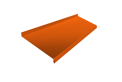 Отлив простой 200 0,45 PE с пленкой RAL 2004 оранжевый (2м)