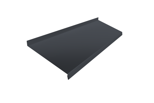 Отлив простой 200 0,45 PE с пленкой RAL 7024 мокрый асфальт (2м)