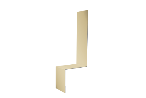 Планка примыкание боковое фальц 0,45 PE с пленкой RAL 1015 светлая слоновая кость (3м)