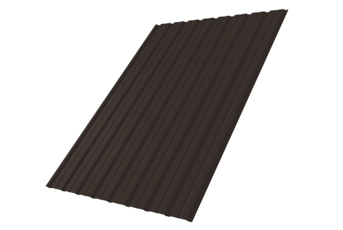 Профнастил С10В 0.5 Rooftop Бархат RR 32 темно-коричневый