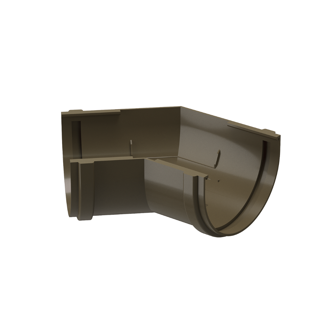 Угол желоба 135˚ Premium, каштан