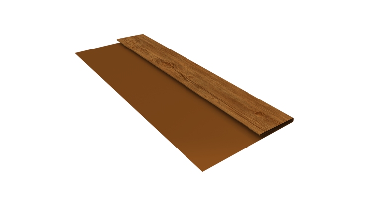 Планка стартовая Блок-хаус new 0,45 Print Elite Golden Wood TwinColor (3м)