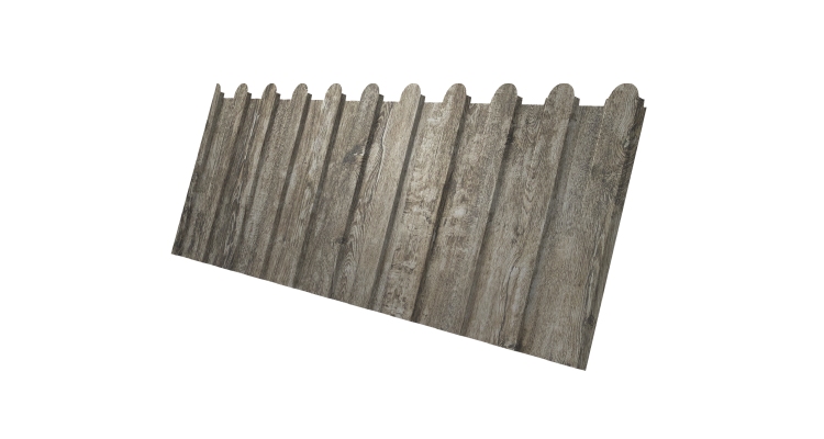 Профнастил С8А фигурный 0,45 Print Elite Nordic Wood TwinColor