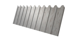 Профнастил С8А фигурный 0,45 Print Elite Snow Wood TwinColor