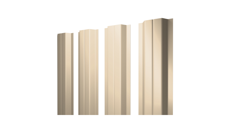 Штакетник П-образный А с прямым резом 0,45 PE RAL 1015 светлая слоновая кость