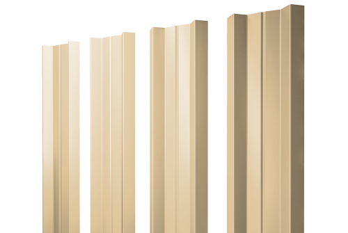 Штакетник М-образный А с прямым резом 0.4 PE RAL 1014 слоновая кость