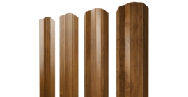 Штакетник М-образный А фигурный 0,45 Print Elite Golden Wood TwinColor