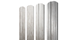 Штакетник Twin фигурный 0,45 Print Elite Snow Wood TwinColor