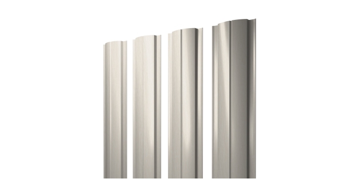 Штакетник Полукруглый Slim с прямым резом 0,45 Print Elite Milky Wood TwinColor