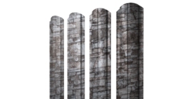 Штакетник Полукруглый Slim фигурный 0,45 Print Elite Fine Stone TwinColor