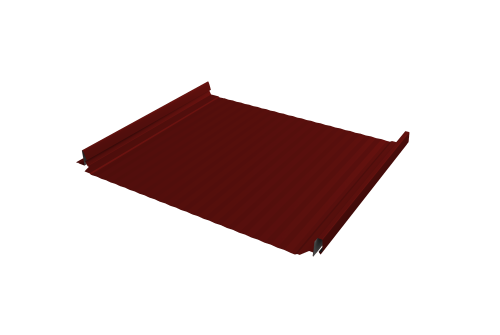 Кликфальц Pro Gofr Grand Line 0,5 Satin с пленкой на замках RAL 3011 коричнево-красный