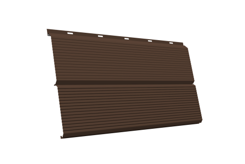 ЭкоБрус 0,345 Gofr GL 0.5 Satin с пленкой RAL 8017 шоколад