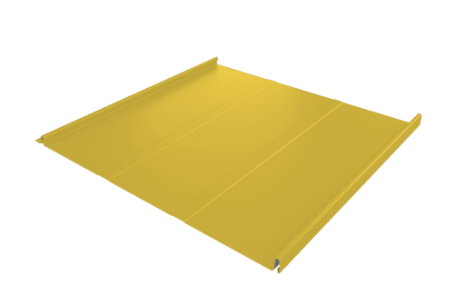 Фальц двойной стоячий Line Grand Line 0,45 PE с пленкой на замках RAL 1018 цинково-желтый