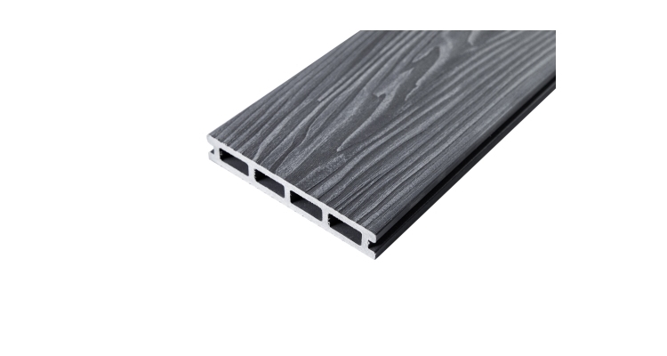 Террасная доска Grand Line 150х25 мм 3D Винтаж Темно-серый 3м