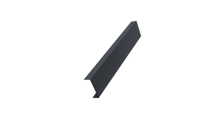 Декоративная накладка на столб универсальная 60х60 для забора жалюзи 0,45 PE-Double RAL 7024 мокрый асфальт (2,5м)