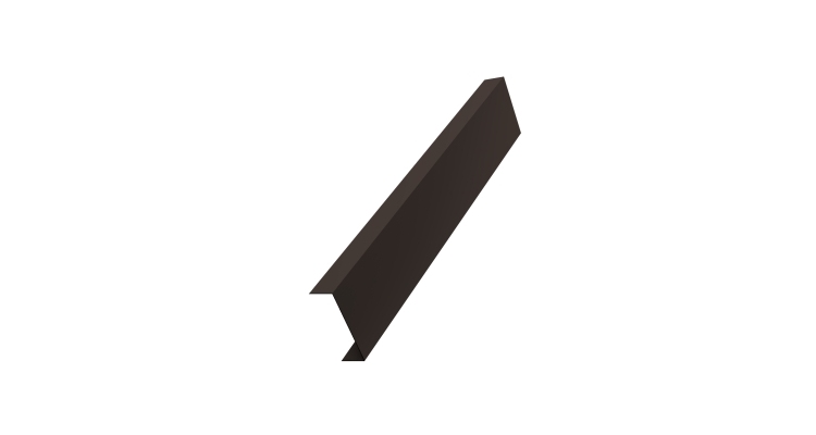 Декоративная накладка на столб универсальная 60х60 для забора жалюзи 0,45 PE-Double RR 32 темно-коричневый (3м)