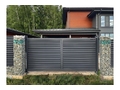 Нащельник для калиток и ворот 25х35 жалюзи Milan, Tokyo, Palermo 0,45 PE-Double RAL 7024 мокрый асфальт (L2,0)