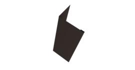 Нащельник для калиток и ворот 25х35 жалюзи Milan, Tokyo, Palermo 0,45 PE-Double RR 32 темно-коричневый (L2,5)