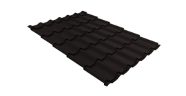 Металлочерепица классик Grand Line 0.45 Drap-double TX RAL 9005 черный