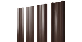 Штакетник М-образный A с прямым резом 0.5 Satin RAL 8017 шоколад