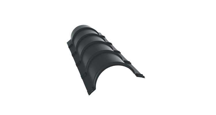 Планка малого конька полукруглого 0,5 Drap TX RAL 7016 антрацитово-серый (1,97м)