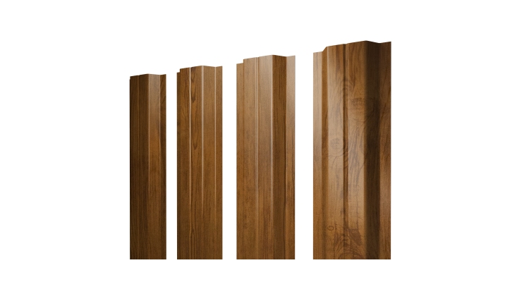 Штакетник П-образный A с прямым резом 0.45 Print Elite Golden Wood TwinColor