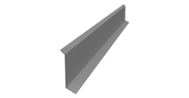 Планка примыкания в штробу 60 - 0.45 мм PE lite с пленкой RAL 9003 сигнальный белый (2м)