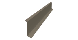 Планка примыкания в штробу 60 - 0.5 мм Satin с пленкой RAL 1015 светлая слоновая кость (3 м)