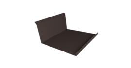 Планка примыкания нижняя 20х122х260х15 0,5 Atlas X с пленкой RR 32 темно-коричневый (3м)