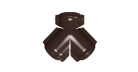 Тройник Y конька полукруглого 0,5 PurPro с пленкой RAL 8017 шоколад