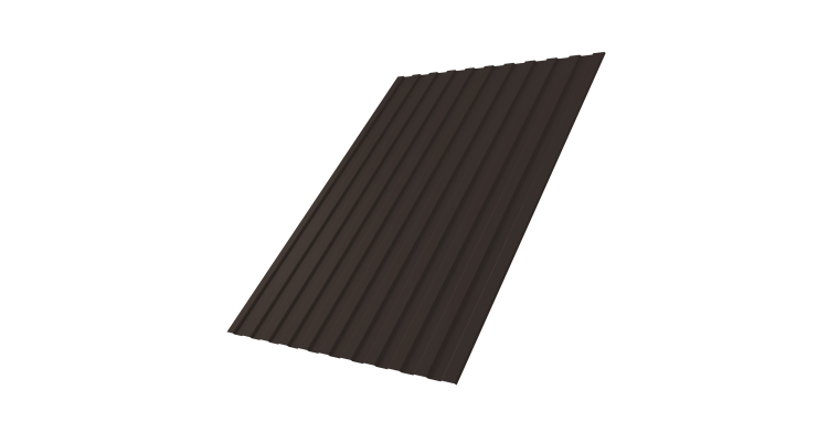 Профнастил С8A 0,5 Satin Matt TX RR 32 темно-коричневый