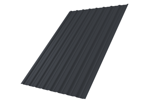 Профнастил С10A 0,5 Satin Matt TX RAL 7024 мокрый асфальт