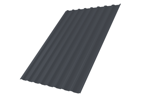Профнастил С20B 0,5 Velur X RAL 7024 мокрый асфальт