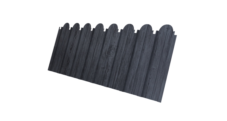 Профнастил C10A фигурный 0.45 Print Premium Grey Wood TwinColor