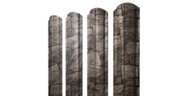 Штакетник Полукруглый Slim фигурный 0.45 Print Elite King Stone TwinColor