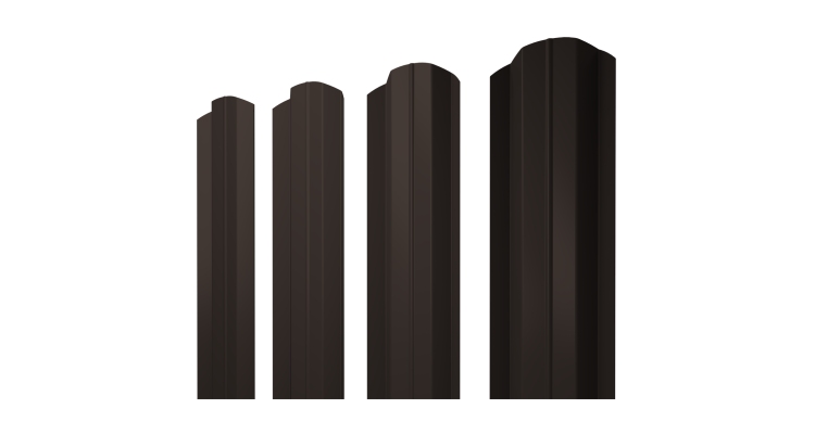 Штакетник М-образный В фигурный 0,5 Drap RR 32 темно-коричневый