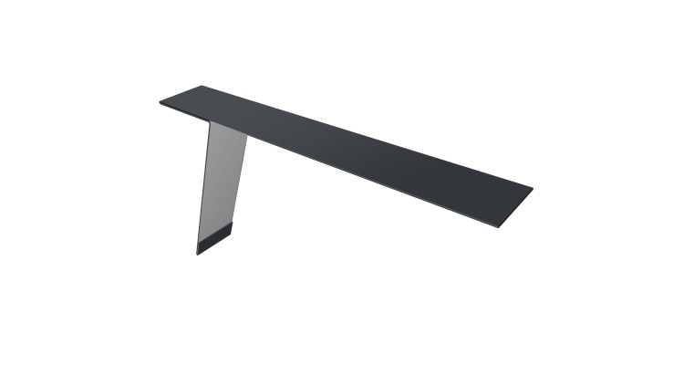 Планка карнизная фальц Grand Line 130х80 0,5 PE с пленкой RAL 7024 мокрый асфальт (3м)