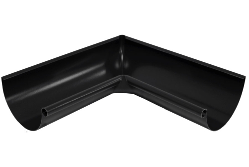 Угол желоба внутренний 90 гр 125 мм Мatt RAL 9005 черный