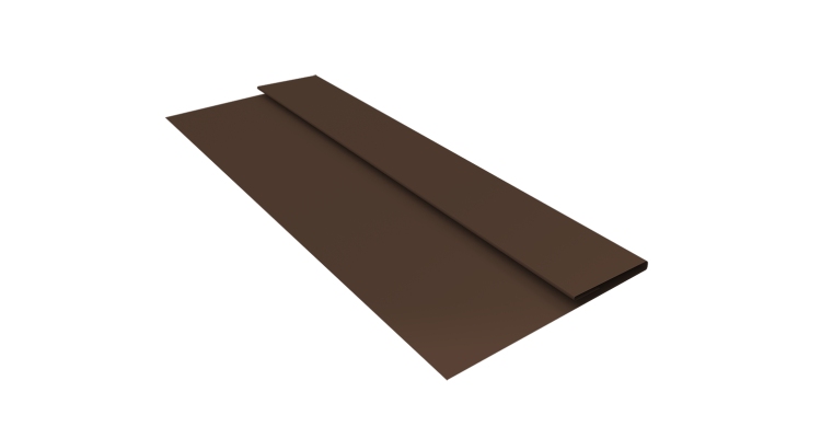 Планка стартовая Блок-хаус new 0,45 Drap TwinColor RAL 8017 шоколад (2м)