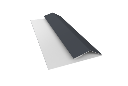 Планка финишная Блок-хаус new 0,45 PE с пленкой RAL 7024 мокрый асфальт (2м)