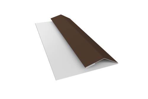 Планка финишная Блок-хаус new 0,5 Satin Matt RAL 8017 шоколад (2м)