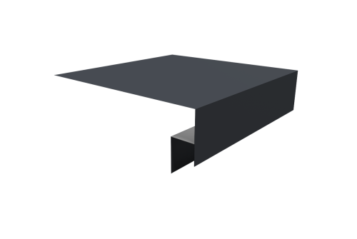 Планка околооконная сложная Блок-хаус new 200х50х27 0,5 Satin с пленкой RAL 7024 мокрый асфальт (3м)