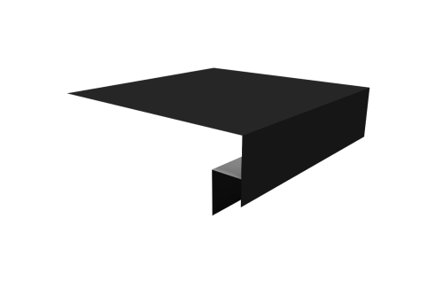 Планка околооконная сложная Блок-хаус new 200х50х27 0,5 Satin с пленкой RAL 9005 черный (3м)