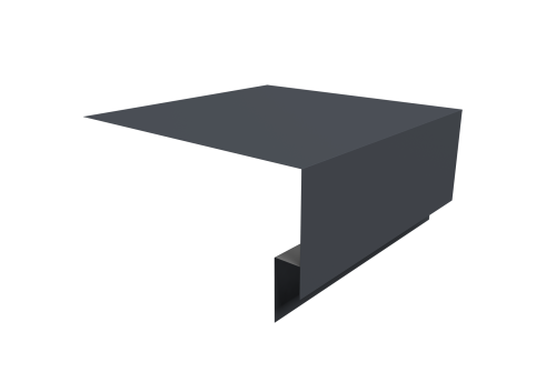 Планка околооконная сложная Блок-хаус new 200х75х27 0,5 Drap TX RAL 7024 мокрый асфальт (2м)