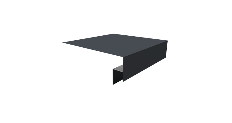 Планка околооконная сложная Блок-хаус new 250х50х27 (j-фаска) 0,5 Drap TX RAL 7024 мокрый асфальт (2м)