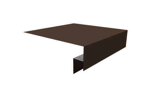 Планка околооконная сложная Блок-хаус new 250х50х27 (j-фаска) 0,5 Drap TX RAL 8017 шоколад (2м)