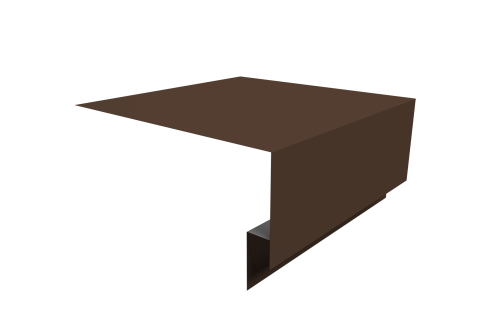 Планка околооконная сложная Блок-хаус new 250х75х27 0,5 Drap TX RAL 8017 шоколад (3м)