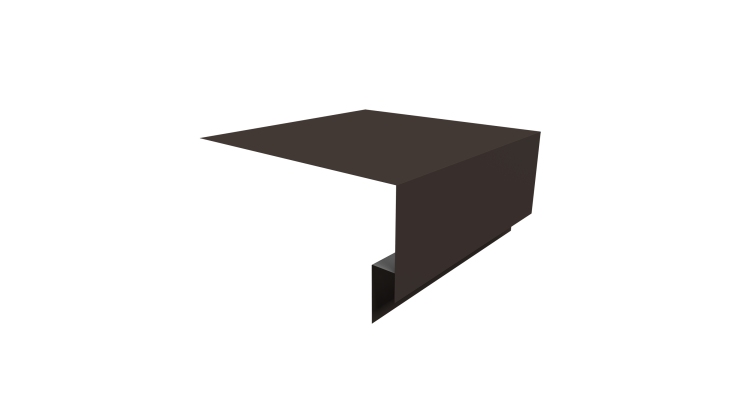 Планка околооконная сложная Блок-хаус new 250х75х27 0,5 Drap TX RR 32 темно-коричневый (2м)