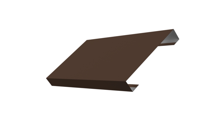 Ламель лицевая 125 забора жалюзи Texas 0.45 Drap TR с пленкой RAL 8017 шоколад