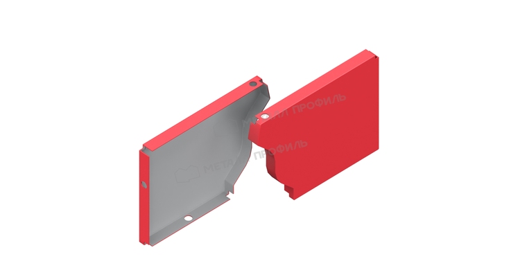 Заглушка желоба правая Металл Профиль БЮДЖЕТ 120х86 RAL 3011
